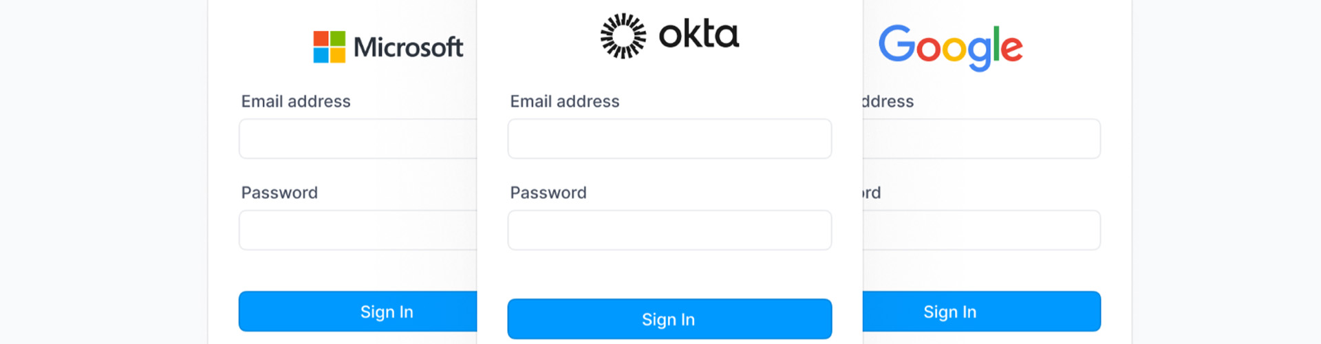 google okta azure adfs microsoft sso cafm login authentication
